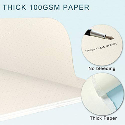 Toplive [3 Pack] A5 Refill Paper - 100GSM Thick 6 Hole Filler Inserts, 135 Sheets (270 Pages) for 6 Ring Binder Journal Notebook, Dotted - style: 3Pack Dot Paper