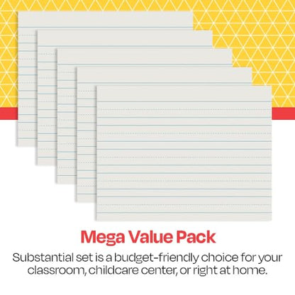 School Smart Skip-A-Line Ruled Writing Paper, 1 Inch Ruled Long Way, 11 x 8-1/2 Inches, Pack of 500 - size: 11" x 8.5" - 1" Ruled