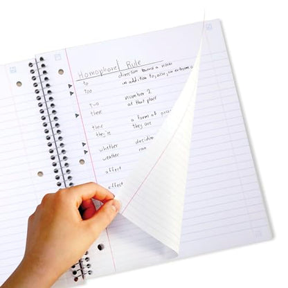 Five Star Spiral Notebook, 3 Subject, Wide Ruled | 8" x 10-1/2" | 150 Sheets | Water Resistant | Tidewater Blue | Pack of 6 - color: Tidewater Blue, size: 8" x 10-1/2" (Pack of 6)