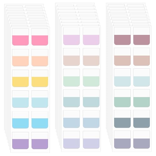 360 Pcs Sticky Index Tabs, Colored Book Sticky Tab for Notebooks, Page Markers Pages Tab for Binders Repositionable Page Tabs for Notebooks File Classification,18 Colors (1 Inch)