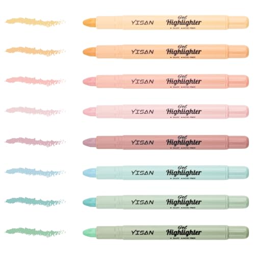 YISAN Bible Highlighter, 8 Pastel Colors | Dry Highlighter, No Bleed, 70627 - color: Pastel