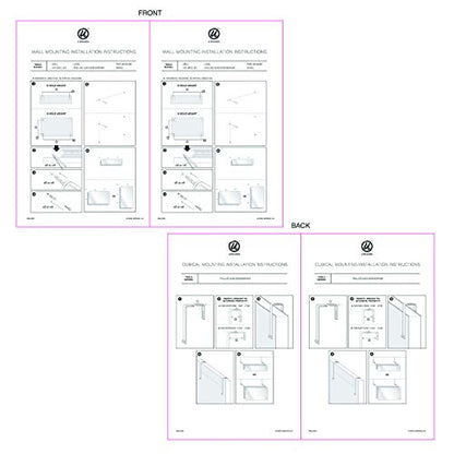 U Brands Magnetic Cubicle Glass Dry Erase Board, 12" x 12" Inches, White Frosted Surface, Frameless (2343U00-04)