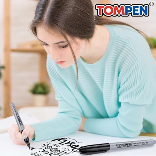 Black Permanent Markers Bulk Fine Tip 500 Pack,Use for Halloween,Waterproof Permanent Marker Pens with Quick Drying on Wood,Plastic,Paper,Metal,Mirror for Office School Classroom Home