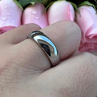 TUTISS 3mm 4mm 5mm 6mm 7mm 8mm 10mm Silver/Gold Tungsten Rings for Men Women Couple Fashion Jewelry Engagement Wedding Bands Domed Polished Comfort Fit - color: 6mm Tungsten