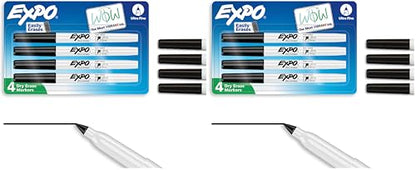 EXPO Low-Odor Dry Erase Markers, Ultra-Fine Tip, Black, 4 Count (Pack of 2) - size: 1 Count (Pack of 8)