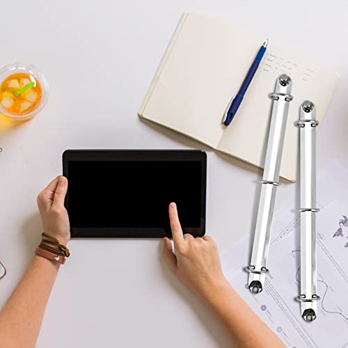4 Pieces Letter Size Ring Binder Mechanism Replacement Kit Metal 3-Ring Binders Ring Loose Leaf Binding Spines Combs for Binder Organizers (4)