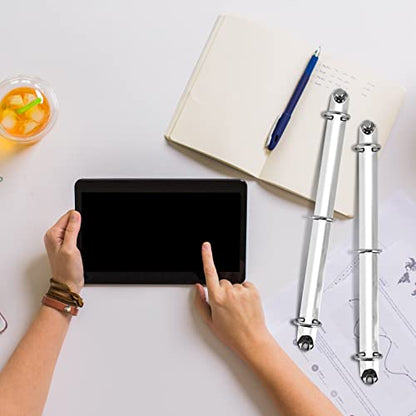 4 Pieces Letter Size Ring Binder Mechanism Replacement Kit Metal 3-Ring Binders Ring Loose Leaf Binding Spines Combs for Binder Organizers (4)