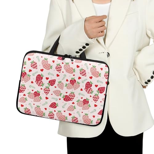 Laptop Bag Laptop Case Computer Carrying Case Laptop Sleeve Case Laptop Traval Bag Computer Cover for Men Women - color: Strawberries, size: 15inch