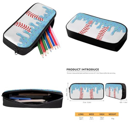 Baseball Backpack School Set 3Pcs with Lunch Box Pencil Case Sports Bookbag Back Pack with Compartments Portable Lunch Bag for Elementary School Students - color: Baseball-a