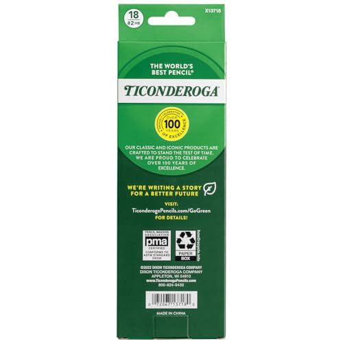 Ticonderoga Wooden Pencils, Pre-Sharpened, 2 HB Soft, Pastel Colors, 18 Count - style: 18 Count Pastel