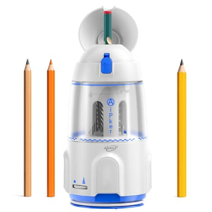 Rechargeable Electric Pencil Sharpener, Automatic Auto in & Out, Adjustable Sharpness for Kids, Students, Teachers & Artists, Built-in 2000mAh Battery, Fits 7–12mm Standard, Colored & Jumbo Pencils