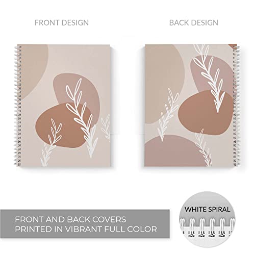 Gotcha Covered Notebooks Abstract Botanical Spiral Notebook / 8.5" x 11" Journal / 120 College Ruled Pages/Durable Gloss Laminated Softcover/White Wire-o Spiral Binding/Made in the USA