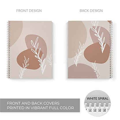 Gotcha Covered Notebooks Abstract Botanical Spiral Notebook / 8.5" x 11" Journal / 120 College Ruled Pages/Durable Gloss Laminated Softcover/White Wire-o Spiral Binding/Made in the USA