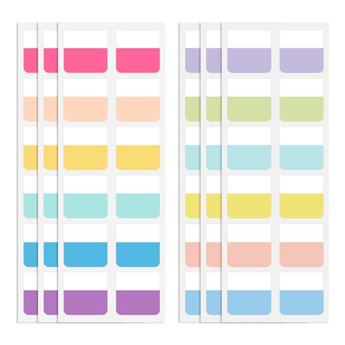 240 Pcs 1 Inch Sticky Index Tabs Colored Writable Page Markers | Repositionable Page Tabs Book Annotation Tabs for Reading Notebooks File Classification - color: Vibrant, size: 1 Inch