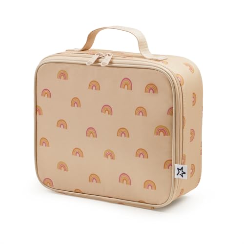 Tiny Twinkle Insulated Lunch Box for Girls and Boys | Durable and Reusable for School & Travel | Ages 3 and Up | Waterproof and Easy to Clean | PFAs and BPA Free（Boho Rainbow） - color: Boho Rainbow