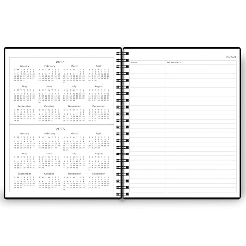 Undated Daily Planner - Undated Planner with Hourly Schedules, Action Items and Follow-up, A4 Daily Organizer Notebook to Increase Productivity, Appointment Book for Time Management, 8.5 × 11 Inch - color: Black