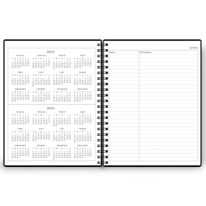 Undated Daily Planner - Undated Planner with Hourly Schedules, Action Items and Follow-up, A4 Daily Organizer Notebook to Increase Productivity, Appointment Book for Time Management, 8.5 × 11 Inch - color: Black