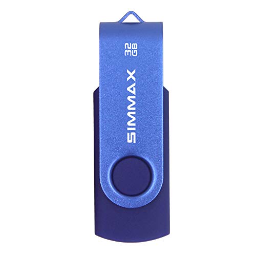 SIMMAX USB Flash Drives 2 Pack 32GB Memory Stick Swivel Design USB 2.0 Flash Drive Thumb Drive Zip Drives (32GB Blue Green) - color: 32GB 2Pack Blue Green, size: 32GB