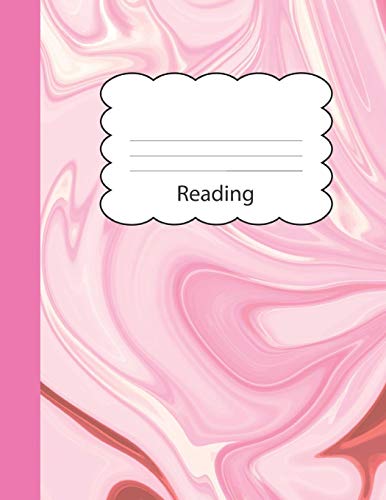 Reading: Cute Large Blank Primary Handwriting Learn to Write Practice Paper for Girls | Creative Pink Marble Paperback Cover Cover | Dotted Midline ... Learning | Use Imagination to Create Tales