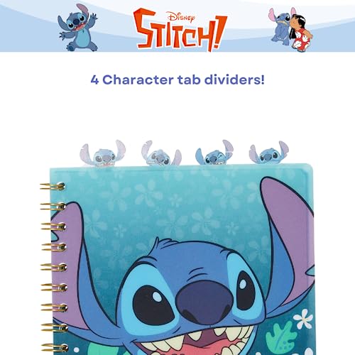 Innovative Designs Stitch Tab Journal Notebook, Spiral Bound, 96 Lined Pages, 8 x 7 inches, Blue - style: Stitch