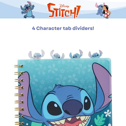 Innovative Designs Stitch Tab Journal Notebook, Spiral Bound, 96 Lined Pages, 8 x 7 inches, Blue - style: Stitch
