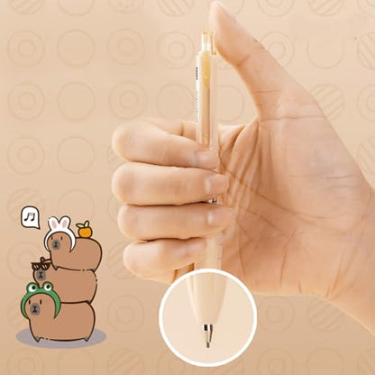 MOZXIRZ 4 Pcs Mechanical Pencils 0.5mm Cute Capybara Mechanical Pencil Kawaii Cartoon Pencils School Pencil for Students Women (4Pcs Capybara) - color: 4Pcs Capybara