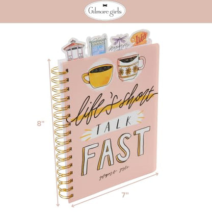 Gilmore Girls Tab Journal Notebook for Girls, Teens & Fans, Spiral Bound, 96 Lined Pages, 8 x 7 inches - style: Gilmore