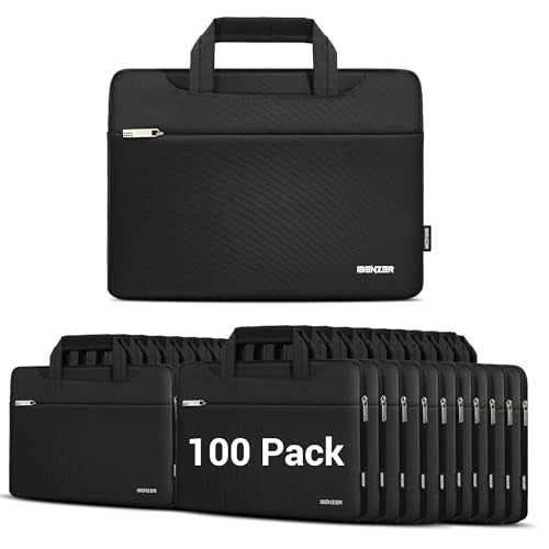 IBENZER 100 Pack 11 inch Laptop Computer Sleeve Carrying Case Bag for Macbook Air 11, Chromebook, For 11" Surface/Dell/HP/Acer/Lenovo Chromebook, Black, LS-SLD11-BK-100 - color: Black, size: 11 INCH (100 Pack)