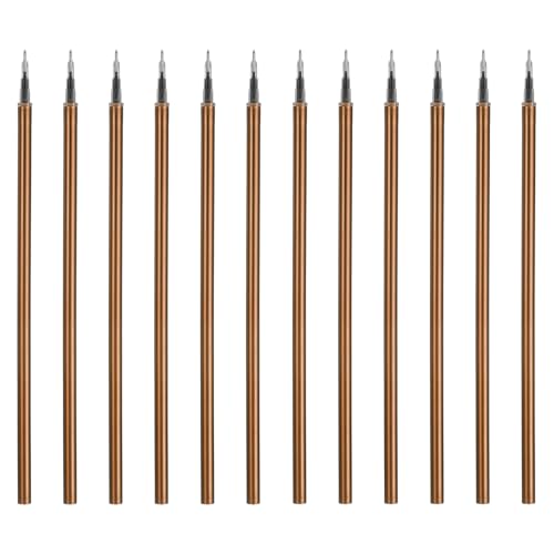 PATIKIL 12Pack 0.5mm Gel Pen Refills for Coloring, Medium Point Gel Ink Pens Refills for Coloring Book Drawing Art Supplies Scrapbook Journaling, Coffee - color: Coffee