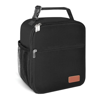 Lunch Box for Men & Women Durable Lunch Bag for Work & Adults Reusable Insulated Small Lunchbox Black - color: Black