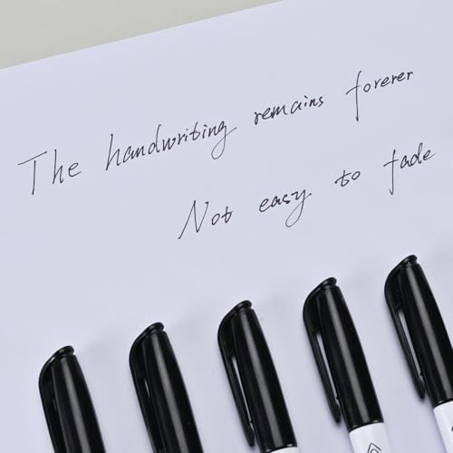 Permanent Markers, Ultra Fine Point, Black, 150 Count, 0.4mm, Fine tip permanent marker set, quick dry, waterproof, fading resists, durable, marks on paper, glass, ceramic, plastic, wood, rock, metal - size: 1 Count (Pack of 150)