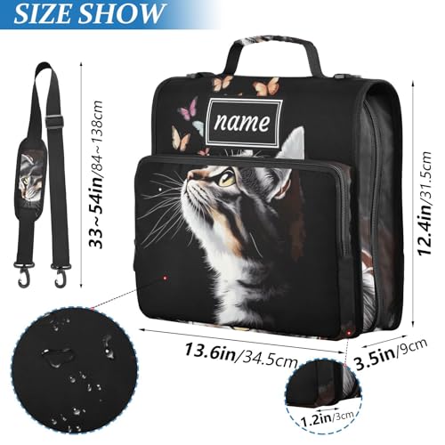 Kcldeci Zipper Binder Organizer 1.5inch 3 ring binder Bag for School and Office Expanding File Folder - color: F1