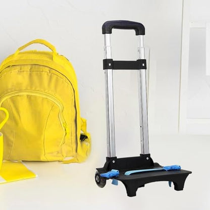 Foldable Backpack Hand Truck, Aluminum Alloy Portable Wheeled Trolley, 2-Wheel Dark Blue for Travel and Camping - color: Style a (2 Wheel Dark Blue)