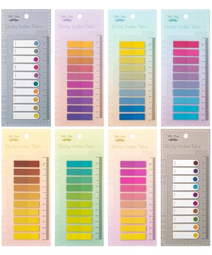 Mr. Pen- Colorful Sticky Tabs, 1600 pcs, Translucent Page Markers | Water-Resistant Book Tabs for Annotating, Bible Study, Planning, Indexing & Document Organization - color: Vibrant, size: 1600 Pcs