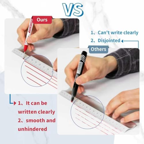 24 PCS Long Head Deep Hole Marker Pens,20mm Long Nib Marker,Longs Nose Markers,Waterproof Construction Markers Marking Tool,Permanent Marker Carpenter Ink marker Pens,Metal marking Pens,Yellow - color: 24PCS-20MM Yellow