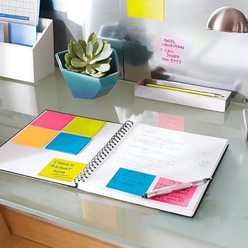 24 Pads Sticky Notes 3x3,Self-Stick Mini Notepad 100 Sheet/Pad Total 2400 Sheets, Office Supplies Vibrant Bright 12-Colors (Bright 3x3 12 Colors) - color: Bright 3x3 12 Colors