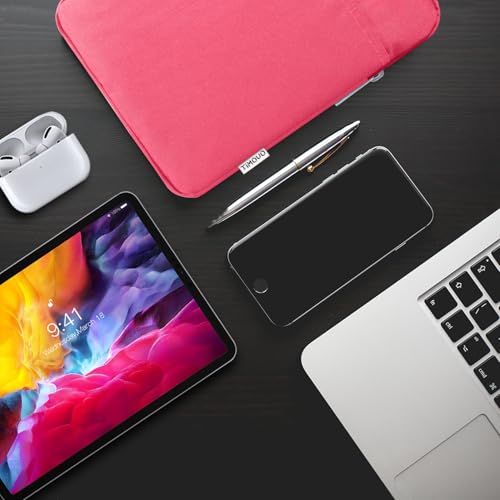 TiMOVO 9-11" Tablet Sleeve Bag, Rose Pink | Fit iPad 11" A16 2025 / 10.9"/10.2" / Air 11" 5/4 Gen / Galaxy Tab A9+/A11Plus 11", Fit Smart Keyboard - color: Rose Pink, size: 9-11 Inch