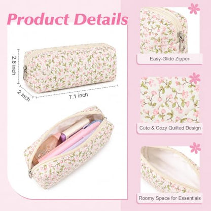 22Pcs Book Annotation Kit Aesthetic Pencil Case with Supplies School Annotation Supplies Gel Pen Transparent Sticky Note Taking Bible Study College Stationery Supplie (Pink Floral) - color: Pink Floral