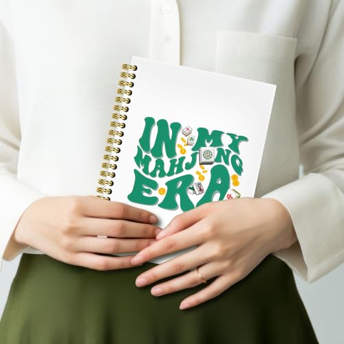 in My Mahjong Era Gifts Journal 5.5x8.3, Funny Mahjong Notebook Gifts for Mah Jong Lovers Players, Mah Jong Accessories Journals, Hardcover Spiral Notebooks for Note Taking - color: 8