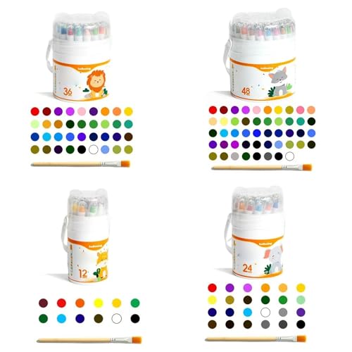 Pack of Washable Smooth Crayon Set for Safe Childrens Drawing Tool Art Supplies Design with Colorful Color Washable Crayon