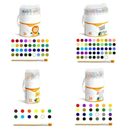 Pack of Washable Smooth Crayon Set for Safe Childrens Drawing Tool Art Supplies Design with Colorful Color Washable Crayon
