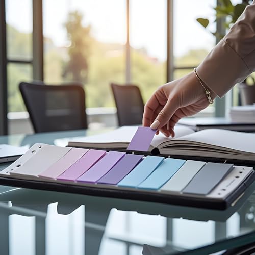 200 Pcs Sticky Index Tabs,Writable and Repositionable Book Flags Tabs Strip,Page Markers Notes Tabs Index Tabs for Page Marking Classify File,Self-Stick Notes Notebooks and Writing Pads (Purple) - color: Purple