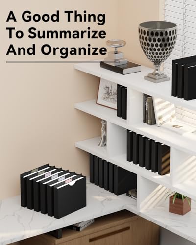 ANSOOK Letter Size File Jackets & File Pockets,Heavy Duty 1" Expansion Manila File Folder for File Cabniet,12 Pack Manila File Jackets with Straight Cut Tab,Job Folder File Jackets - color: Black, size: 1" Expansion