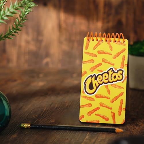Cheetos Cute Spiral Small Notebook Pocket Size Notepad, College Ruled Memo Pads for Home, Office, College and School 6.5"x3.5" - color: Cheetos, size: NOTEPAD