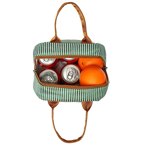 FlowFly Insulated Lunch Cooler Bag - Tote Bag Organizer for Women/Men, Green - color: Green