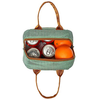 FlowFly Insulated Lunch Cooler Bag - Tote Bag Organizer for Women/Men, Green - color: Green
