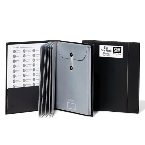 Savor | Edición Actualizada 2025 El Folio® Organizador de Documentos en Español| 17 millones de me Gusta en TikTok | Carpeta de Emergencia para Acta de Nacimiento, Tarjeta de Seguro Social, Pasaporte - color: Black, size: Document Organizer (Spanish Versi