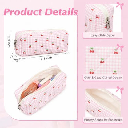 22Pcs Book Annotation Kit Aesthetic Pencil Case with Supplies School Annotation Supplies Gel Pen Transparent Sticky Note Taking Bible Study College Stationery Supplie (Pink Cherry) - color: Pink Cherry