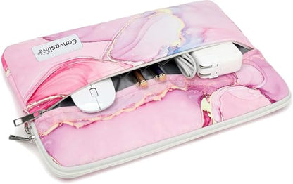 Pink Marble Laptop Sleeve Case Bag with Pocket for MacBook Pro 14 inch,Surface Laptop 14.4 inch and HP Lenovo Dell ASUS Acer 14 inch Laptop - color: Pink Marble, size: 14 inch