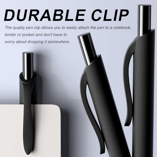 208 Pack Black Pens - Bulk Pens 1.0mm No Bleed Retractable Ballpoint Pens | Medium Point Smooth Writing Black Ink Click Pen for Waitress, Server, Office, business - color: Black (Black ink)